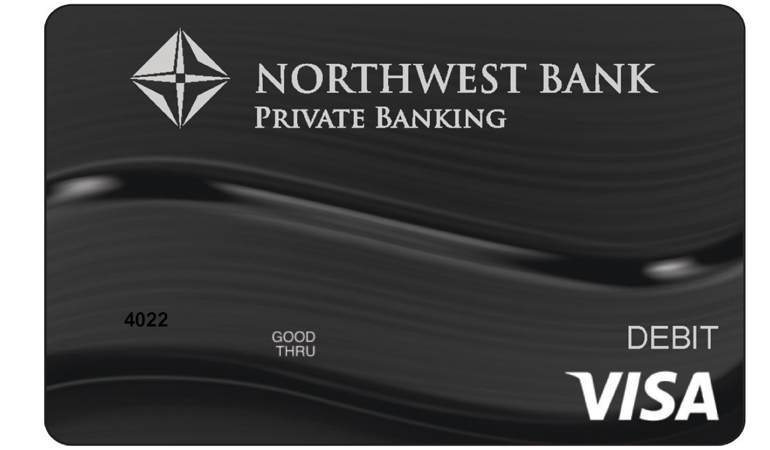 Image of a Northwest Bank Private Banking Debit Card