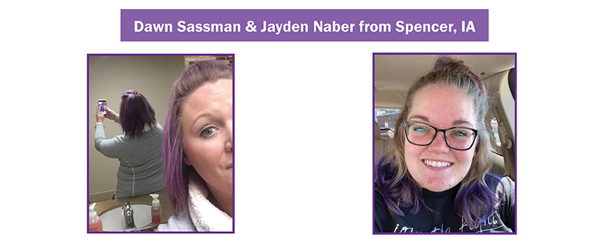 Dawn Sassman and Jayden Neber from Spencer Ia