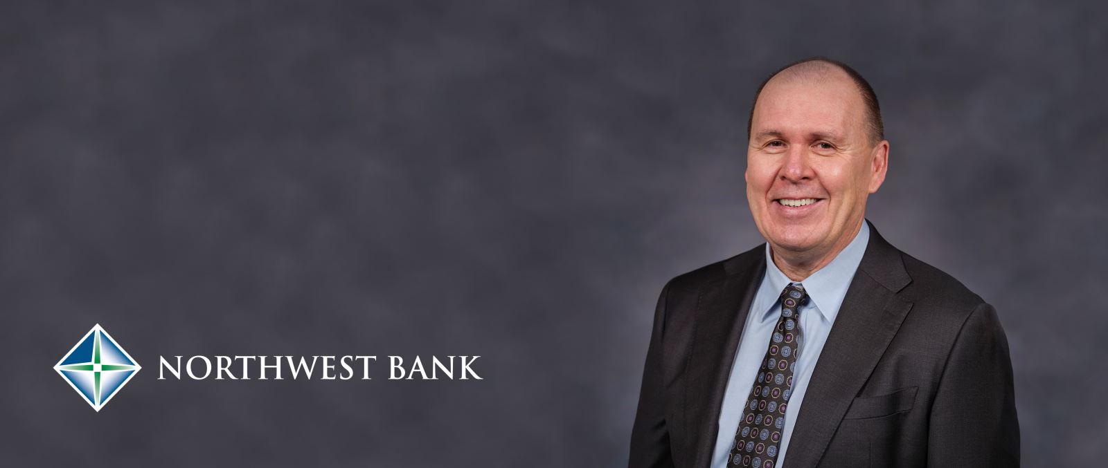 Northwest Bank logo and photo of Kent Roos
