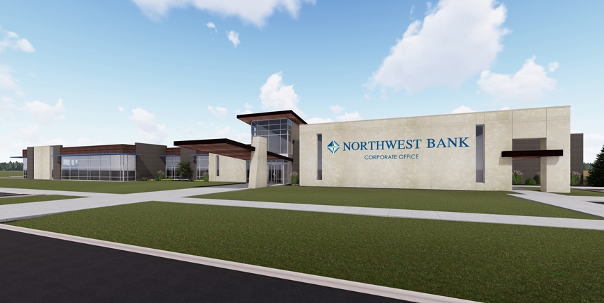 Image of new Northwest Bank building rendering