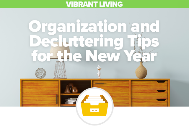 image of home. Organization and decluttering tips for the New Year.
