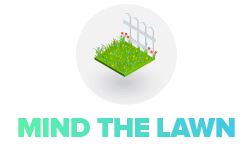 Image of a lawn stating mind the lawn