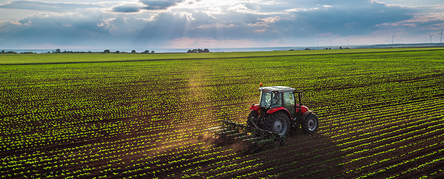 image of tractor in field