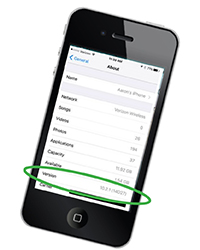 Image of an Apple Phone with IOS location